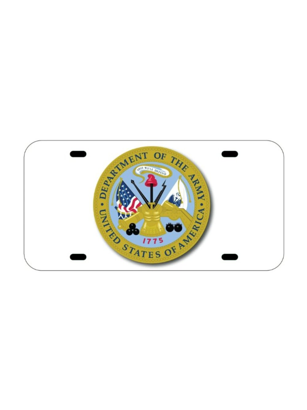 US ARMY MILITARY VEHICLE LICENSE PLATE FRONT BACK AUTO TAG Made in USA